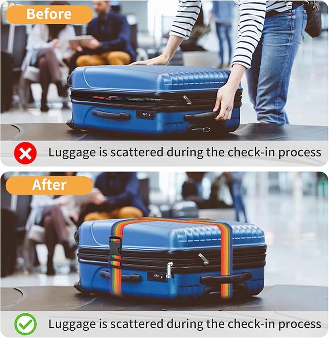 BILIONE Luggage Straps, TSA Approved Add a Bag Premium Accessory - Image 4