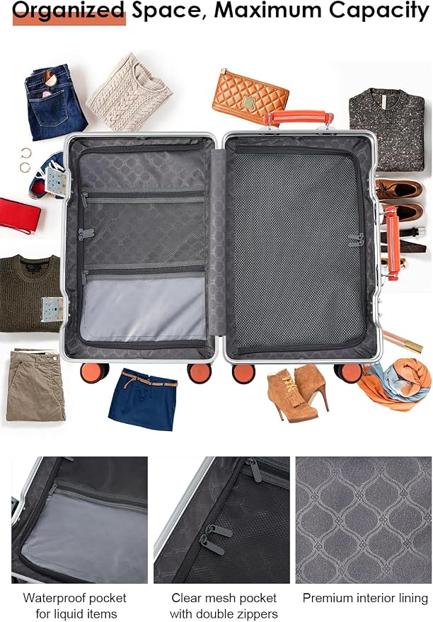 HotWay 24 Inch Hardside Checked Luggage - Image 6