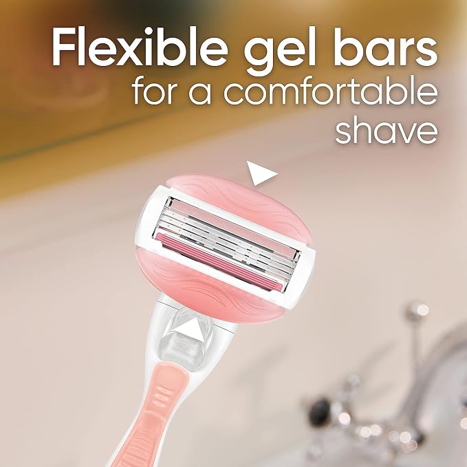 Gillette Venus ComfortGlide White Tea Women's Razor, Handle + 4 Blade Refills - Image 6