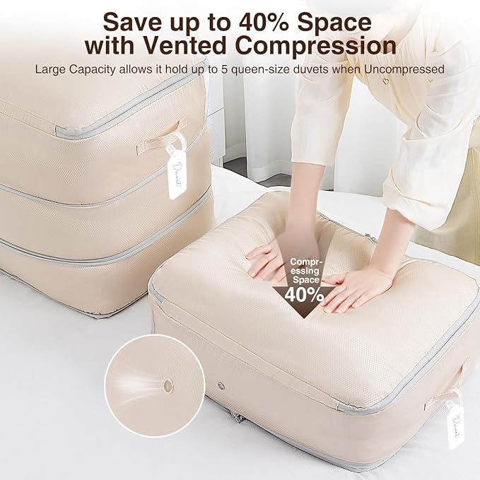 6 Pack Compression Storage Bags - 110L Large Capacity Comforter Storage Bag - Image 3