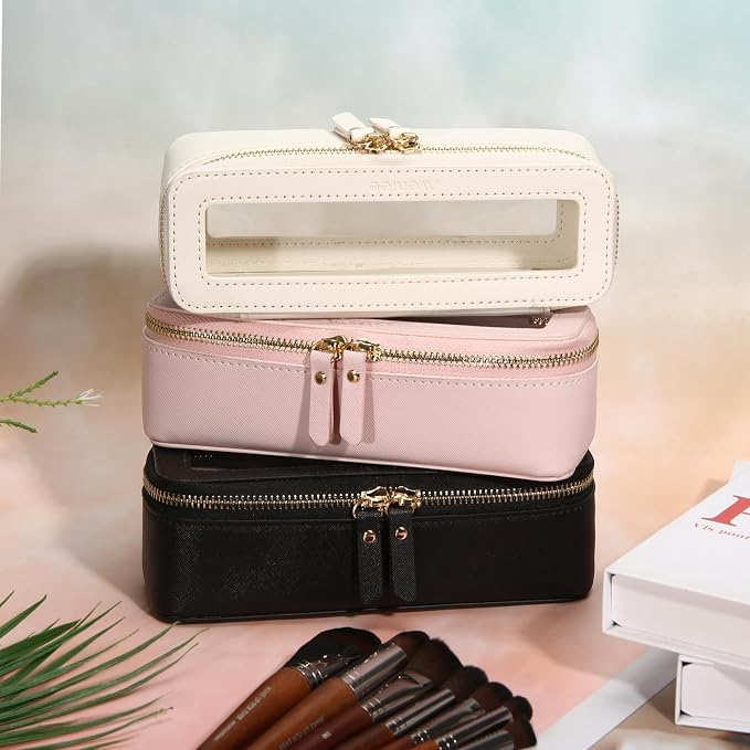Aveniee Clear Makeup Brush Bag, Slim Cosmetic Brush Holder, Small Toiletry Bag - Image 7