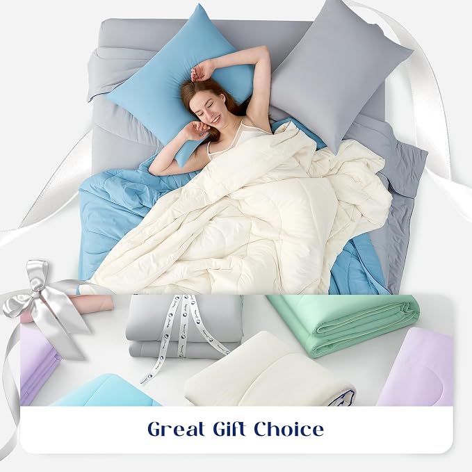 Dream Valley® Outlast® Cooling Comforter, Throw Size, Breathable NASA-Grade - Image 9