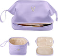 Bridesmaid Gifts for Women, Initial Makeup Bag, Personalized Double Layer by Vogewood