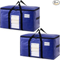 TAILI 2 Pack Dark Blue Extra Large Moving Bags, Heavy Duty Totes by TAILI