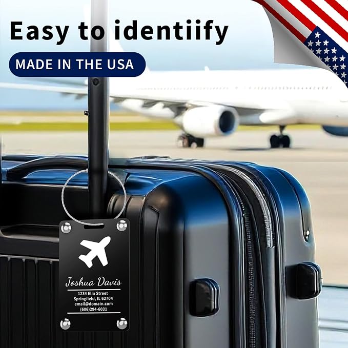 3 Pack Personalized Luggage Tags - Image 5