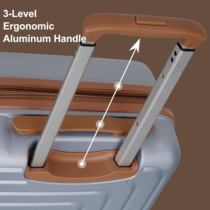Romswi Expandable 22" Carry On Luggage, Hardshell Suitcase - Image 7