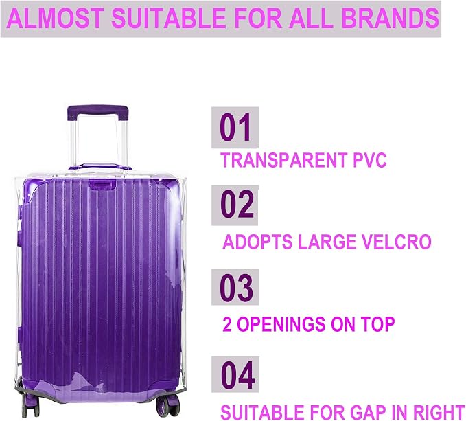 24 Inch Full Clear PVC Suitcase Cover Protectors - Image 4
