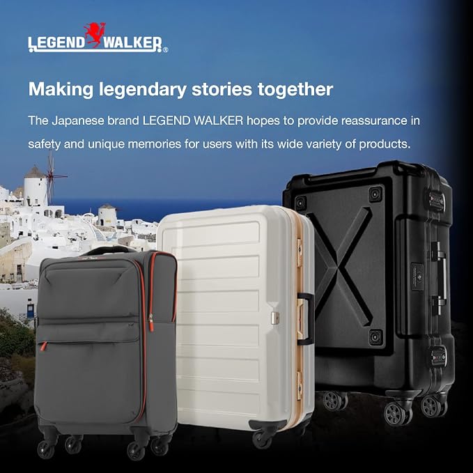 LEGEND WALKER Hardside Expandable Zipper Luggage, 5122-48-GR - Image 6