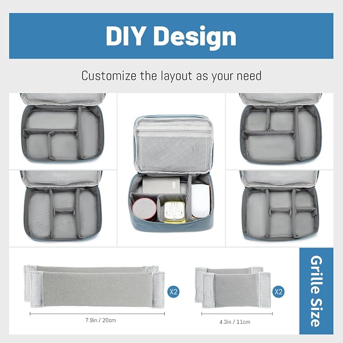 Lanola Electronic Accessories Case, Electronics Travel Organizer, Portable - Image 5