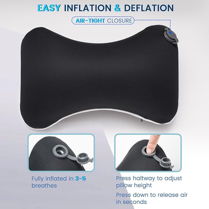 Inflatable Car Neck Pillow, Soft Headrest Inflatable Car Pillow - Image 4