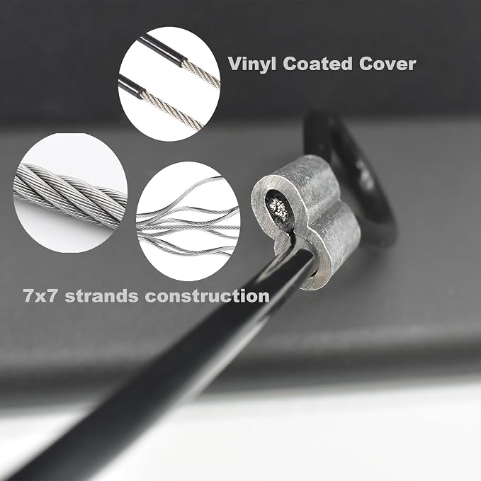5 Pcs 5mm Wire 48 inch Vinyl Coated Stainless Steel Cable - Image 6