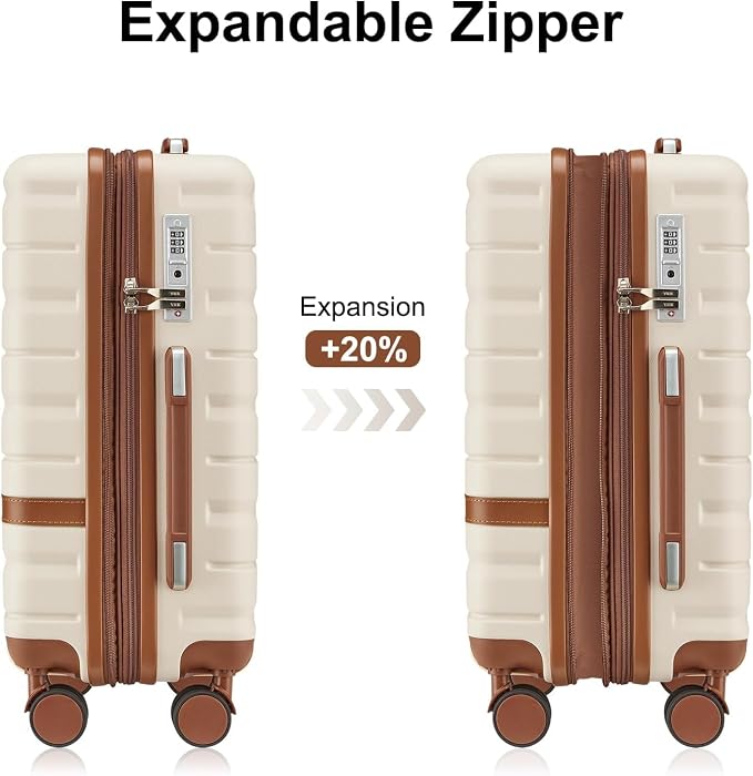 Luggage Sets 4 Piece with TSA Lock Hardside PC+ABS Carry On expandable Suitcase - Image 6