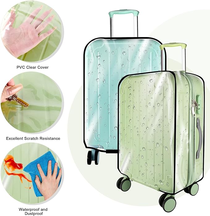 3 Pieces Thicken Clear Luggage Cover Protector - Image 6