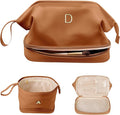 Gifts for Her, Personalized Makeup Bag, Monogrammed Gifts, Initial Double Layer by Vogewood