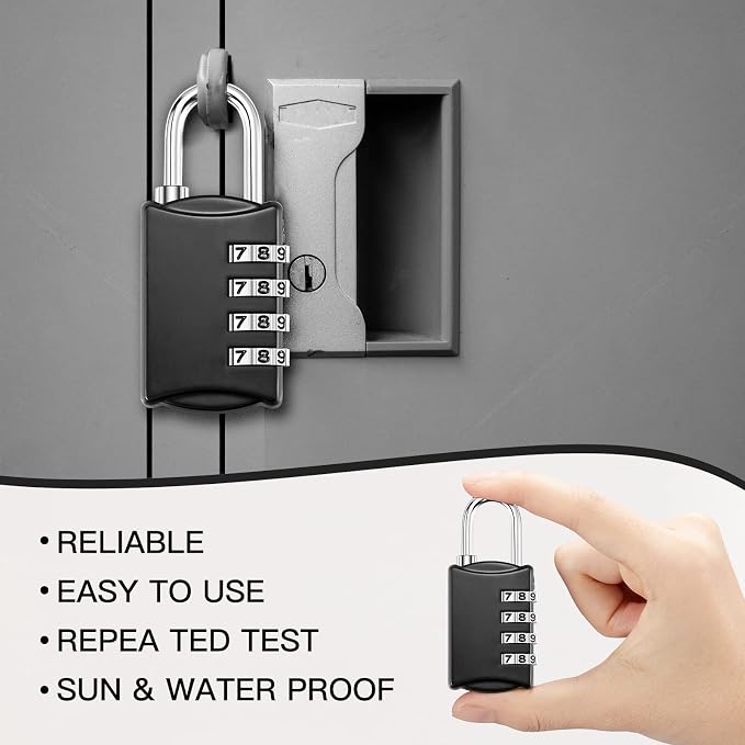 Moxweyeni 10 Pcs 4 Digit Combination Lock Small Combo Luggage Number Locks - Image 5