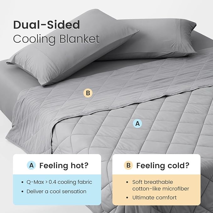 Cozy Bliss Cooling Blanket for Hot Sleepers, Q-Max 0.4 Cooling Comfort Throw - Image 2