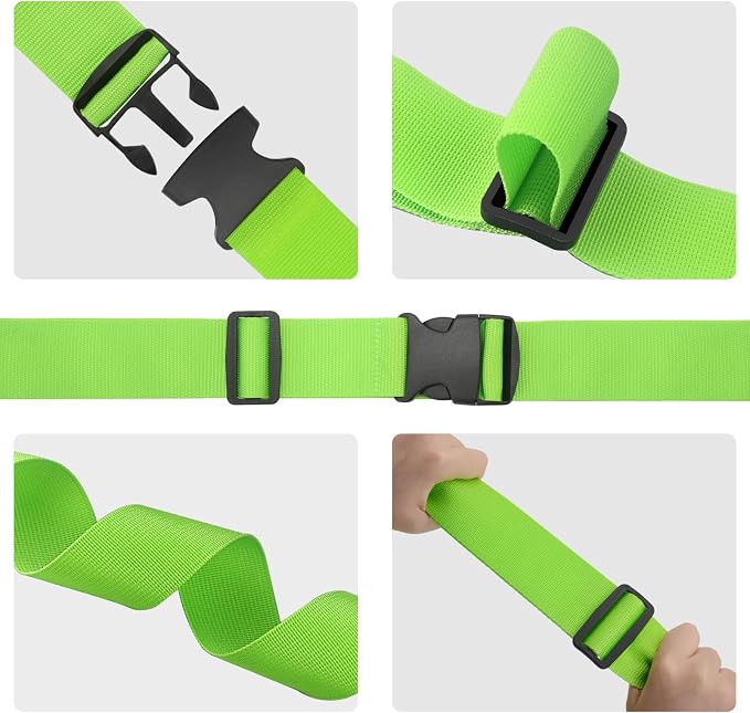 BILIONE 4 Pack Luggage Straps 79" Long Belts Keep Suitcase Secure While - Image 5
