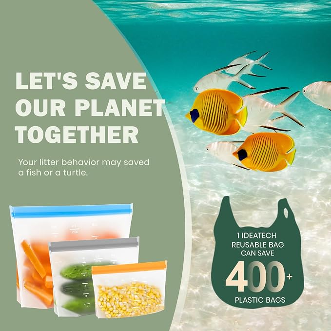 Dishwasher Safe Reusable Storage Bags Stand Up - Image 7