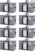 TAILI Extra Large Moving Bags, 8 Pack Silver Heavy Duty Totes by TAILI