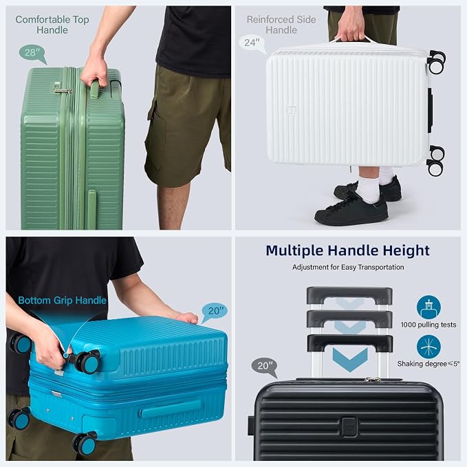 Hard Shell Suitcases Travel Expandable Luggage, 24 Inch Check in Luggage - Image 8
