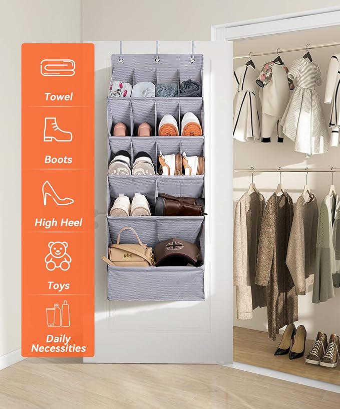 FENTEC 1 Pack Over-the-Door-Shoe-Organizers, Hanging Shoe Organizers - Image 2