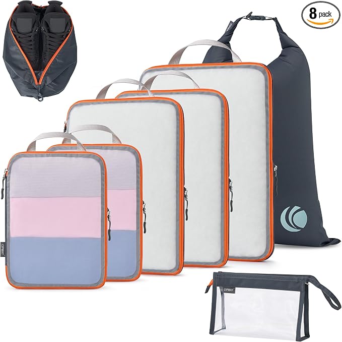 Cipway Compression Packing Cubes Mesh, Lightweight Luggage Organizer Bags by Cipway