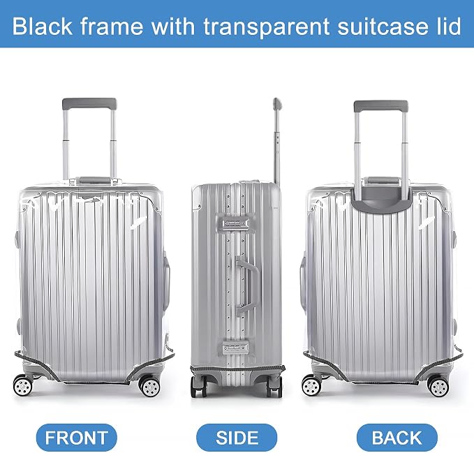 Clear Luggage Cover for 28 inch Suitcase Tsa Approved Thicken PVC Plastic - Image 5
