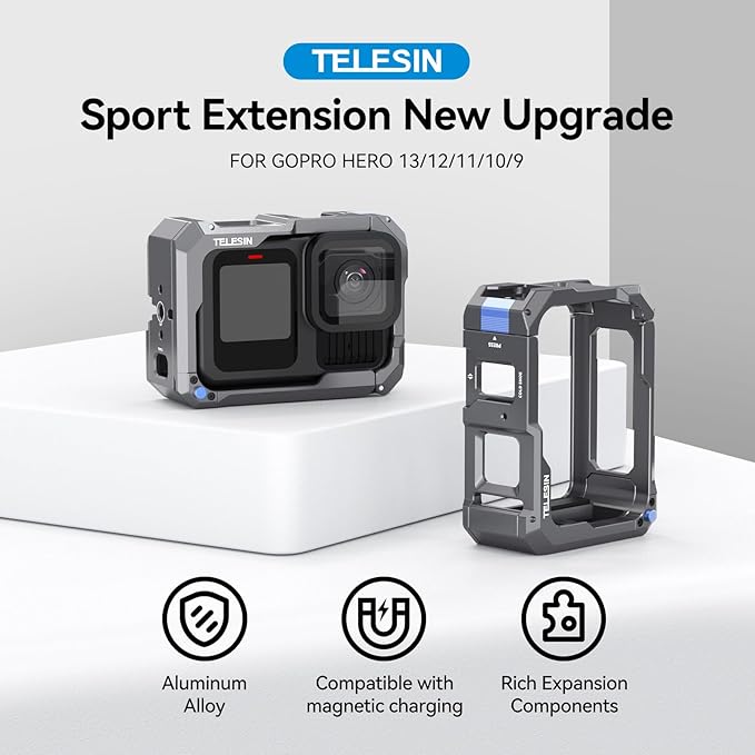 TELESIN Upgraded Aluminum Alloy Cage Frame Housing - Image 2