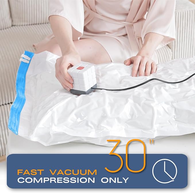 Vacuum Storage Bags for Clothing, 8 Large Vacuum Seal Bags Space Saver for - Image 7