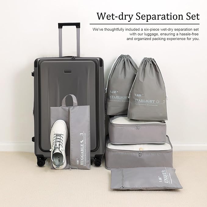 Carry On Luggage, 20 Inch Top Opening Aluminum Frame Lightweight Airline - Image 4
