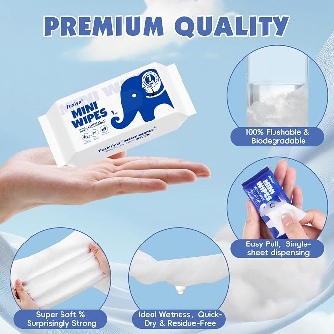 12 PackTravel Flushable Wipes - Image 4