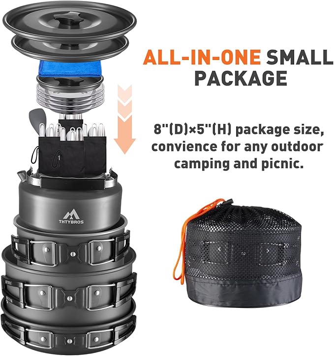27pcs Camping Cookware Mess Kit - Image 4