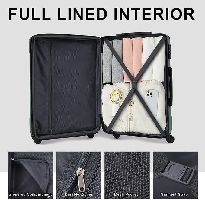 Merax 28 Inch Expandable Checked Luggage, Hardshell ABS Large Suitcase - Image 7