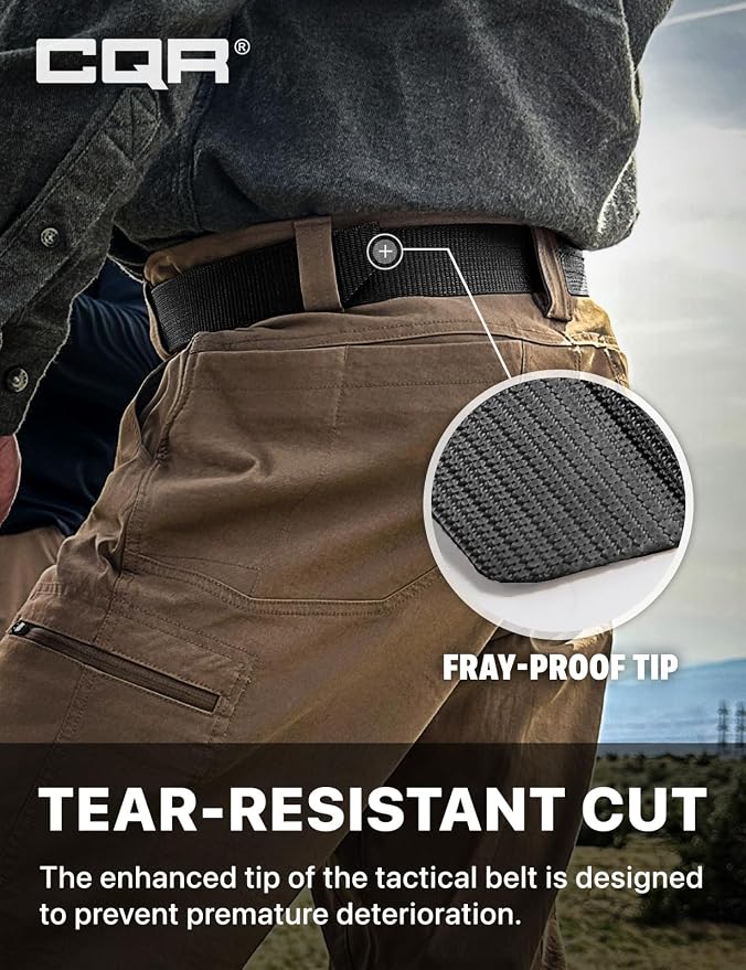 CQR Tactical Belt, Military Style Heavy Duty Belt, Webbing EDC Quick-Release - Image 3