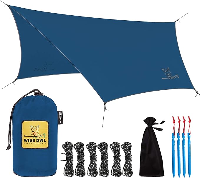 Wise Owl Outfitters Hammock Rain Fly – Waterproof Camping Tarp Cover by WiseOwlOutfitters