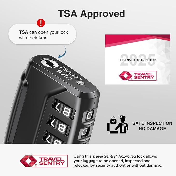 Puroma 4 Pack TSA Approved Luggage Locks, 4 Digit Combination Travel Locks - Image 2