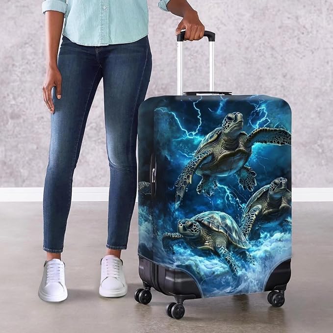 Sea Turtle Suitcase Cover Fits 18-21 Inch Luggage - Image 4