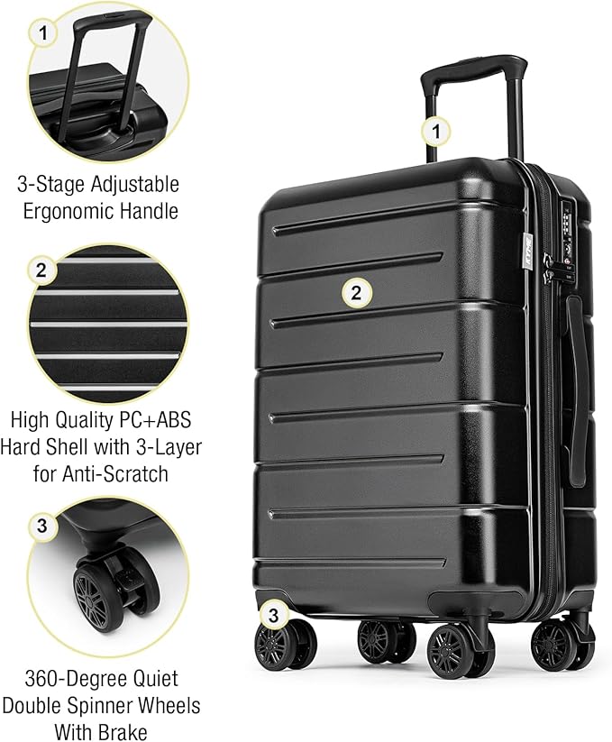 KYME Hardside Carry On Luggage 22x14x9 Airline Approved - Image 4