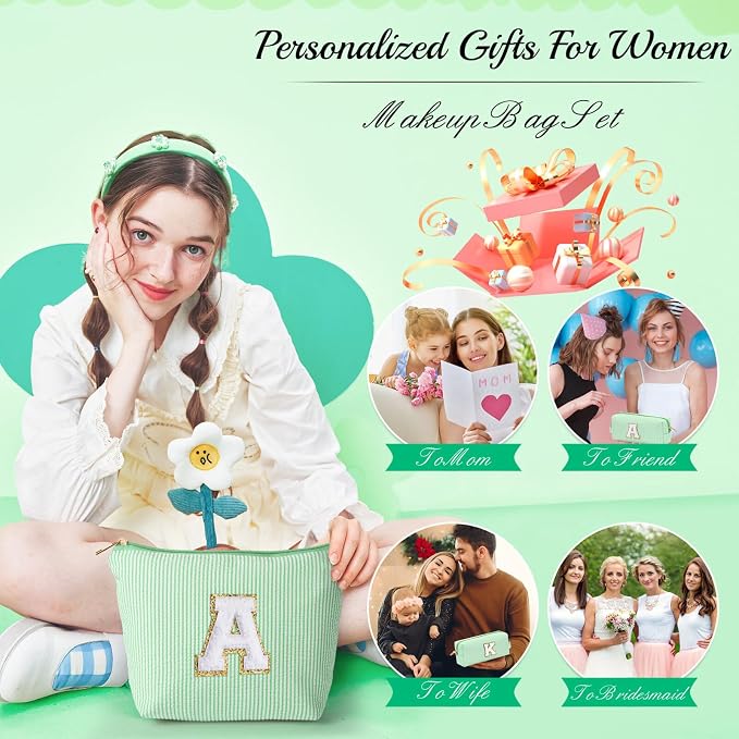 YOOLIFE Initial Makeup Bag for Girls - Image 5