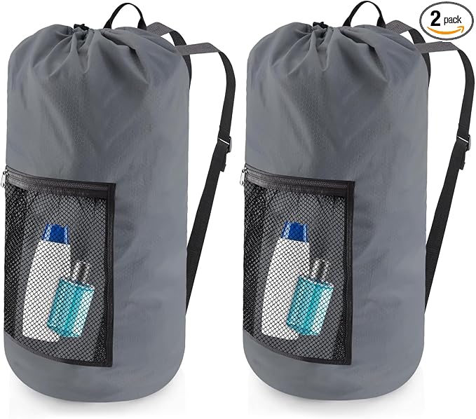 Laundry Bag Backpack, Dirty Clothes Travel Bag by Unknown