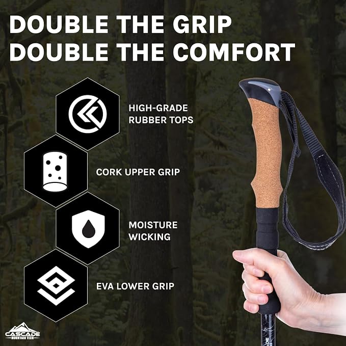 Cascade Mountain Tech Trekking Poles - Image 3