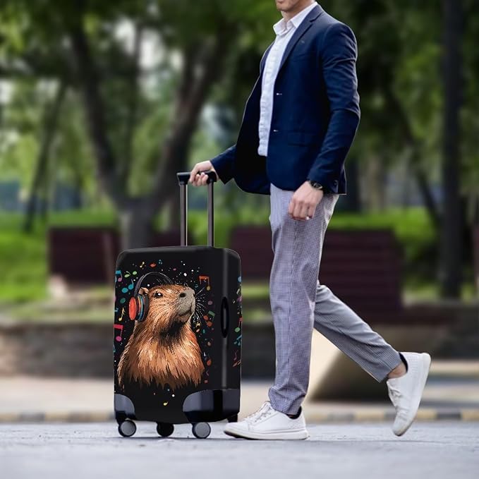 Capybara Luggage Cover Fits 22-25 Inch Luggage Anti-Scratch Spandex Zipper - Image 3