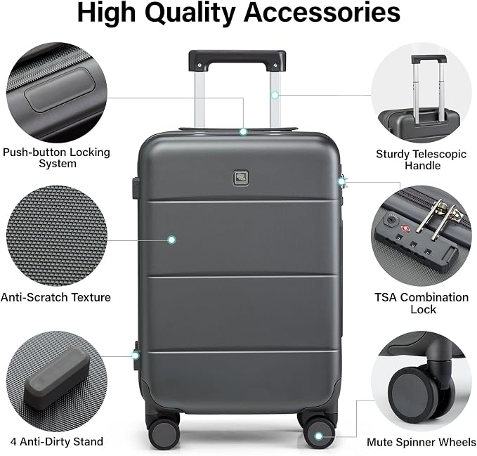 Hanke 24 Inch Checked Luggage - Image 3