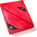 GUARD SHIELD Red Tarp 8x10 Feet Tarps High Visibility Outdoor Poly Cover by GUARDSHIELD