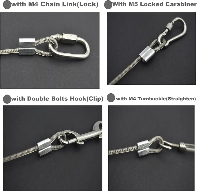 10 Pcs 2mm Wire 12 inch Vinyl Coated Stainless Steel Cable - Image 5