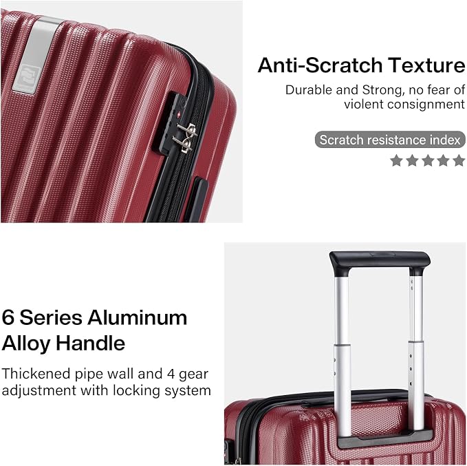 Hanke 29 Inch Expandable Checked Luggage Lightweight PC Hard Shell Luggage - Image 6