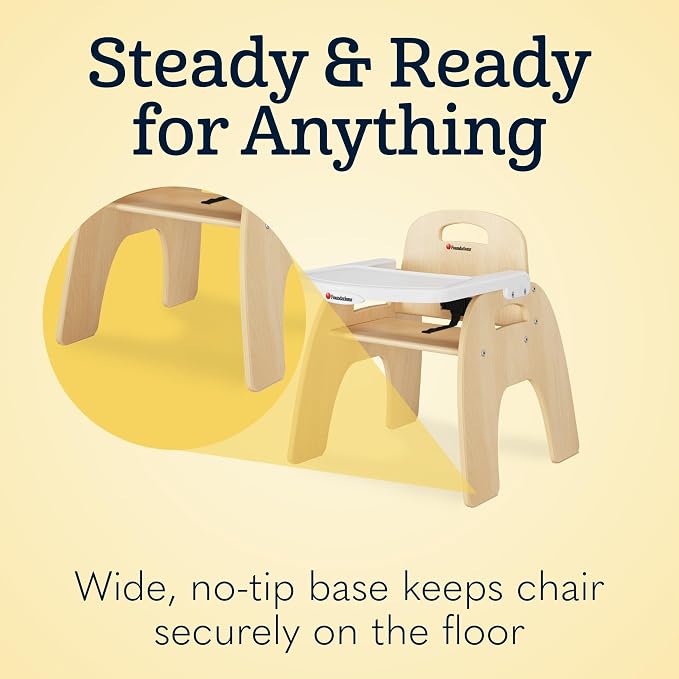 Foundations Easy Serve 13" Wood Feeding Chair - Image 8