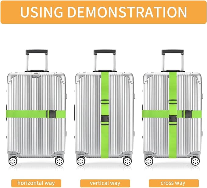BILIONE 8 Pcs Luggage Straps, TSA Approved Add a Bag Premium Accessory - Image 6