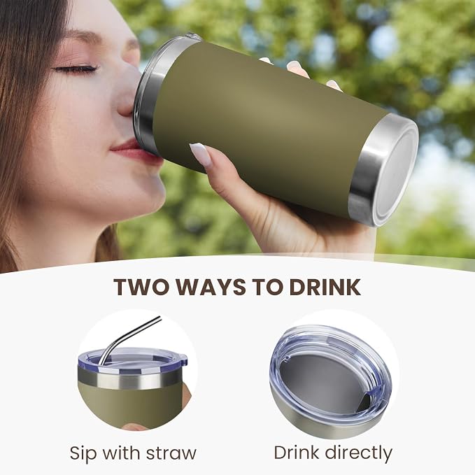 MEWAY 20oz Tumbler Cup Double Wall Vacuum Insulated Travel Mug Bulk, Stainless - Image 3