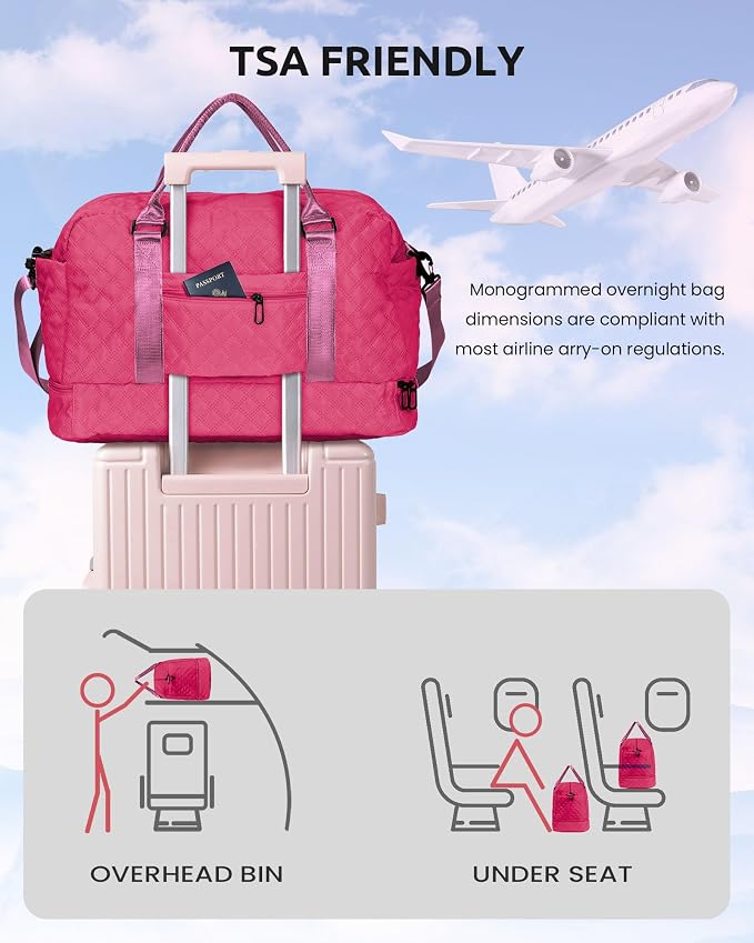 Womens Gifts for Birthday-Initial Travel Bag - Image 5
